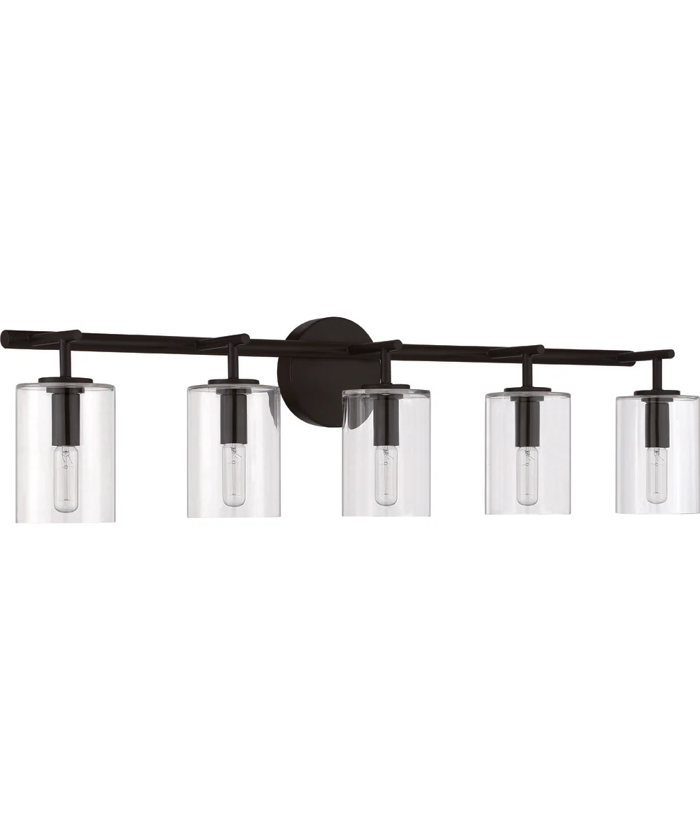 Hailie 5-Light Vanity Flat Black