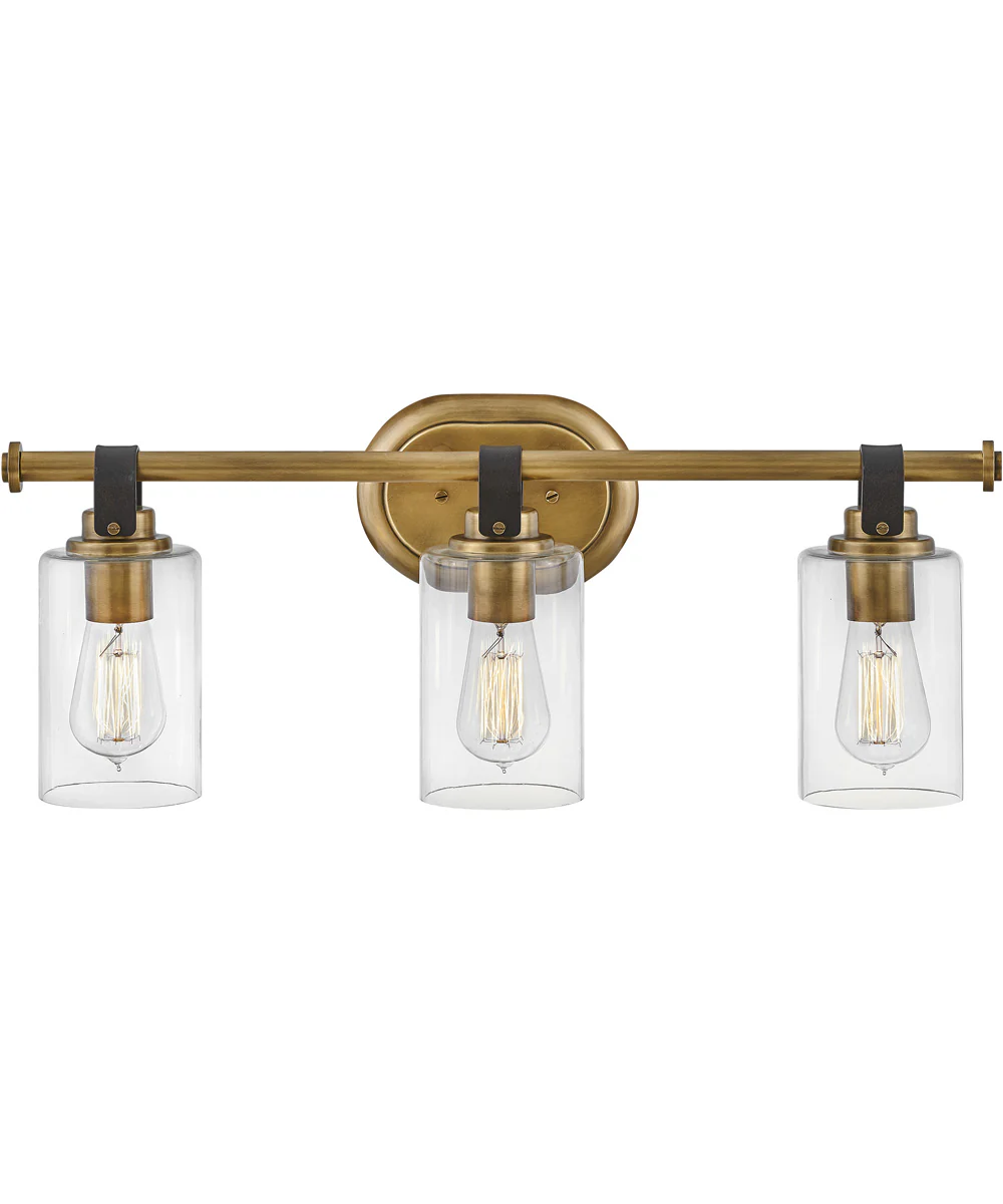 Halstead 3-Light Vanity in Heritage Brass