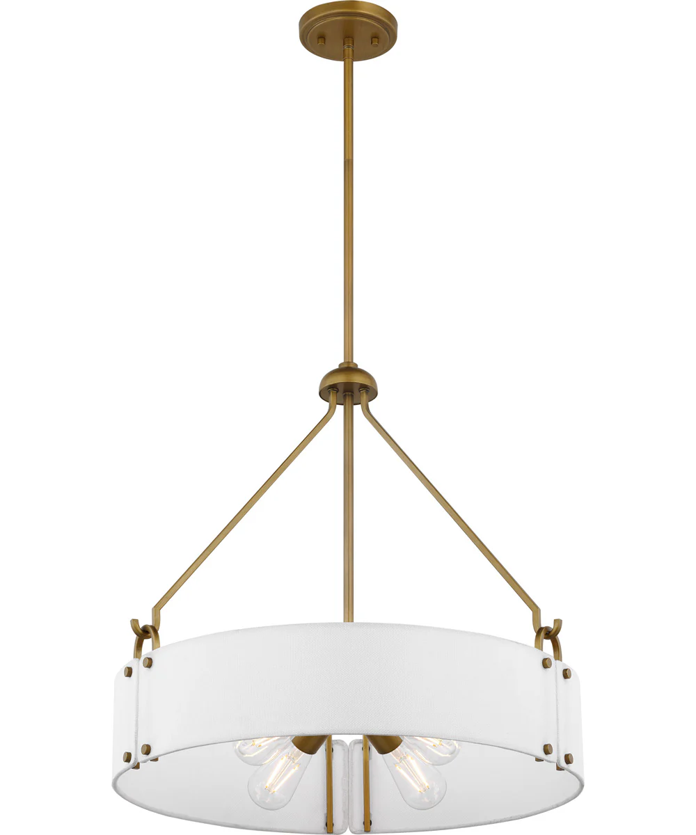 Halter 4-Light Pendant Natural Brass - Image 3