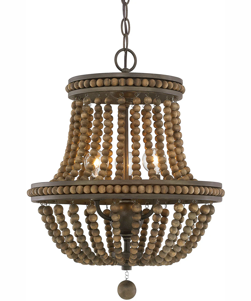 Handley 3-Light Chandelier Tobacco - Image 3