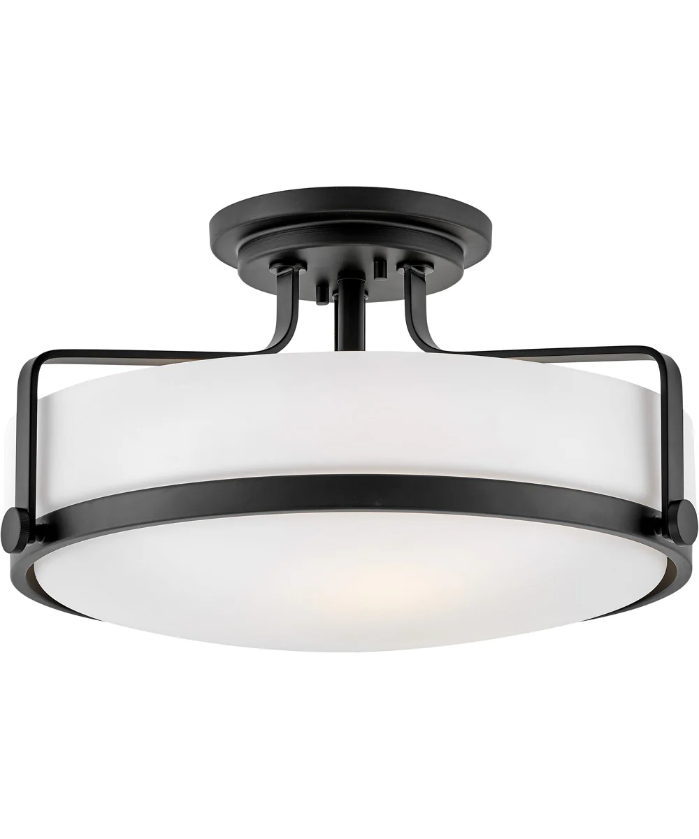 Harper LED-Light Large Semi-Flush Mount in Black