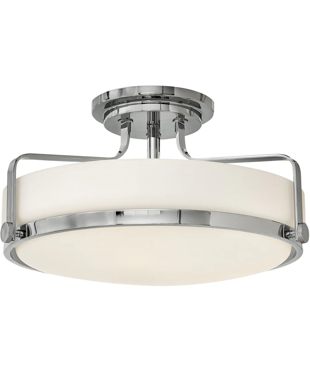 Harper LED-Light Large Semi-Flush Mount in Chrome