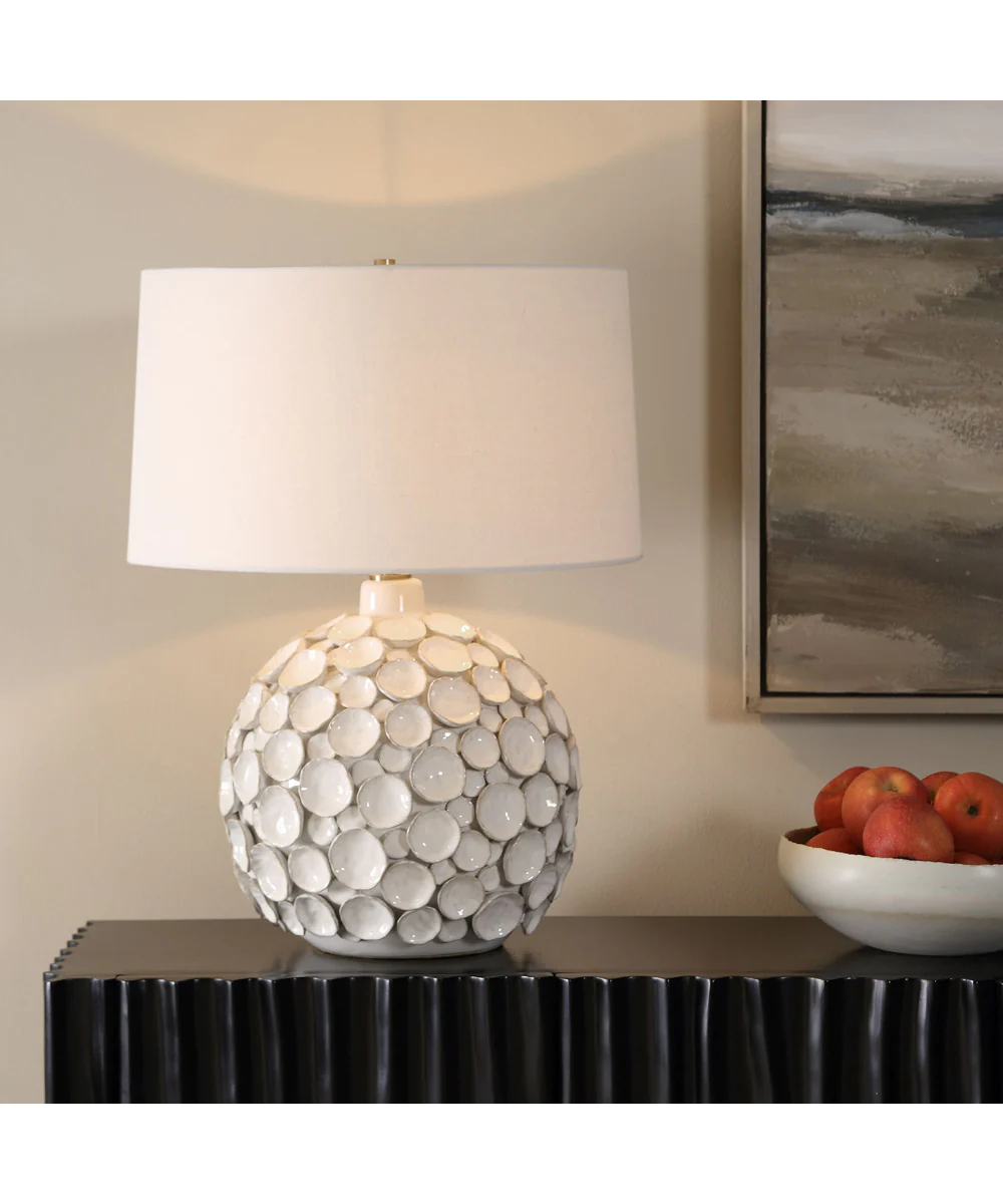 Hartley White Petal Table Lamp - Image 2