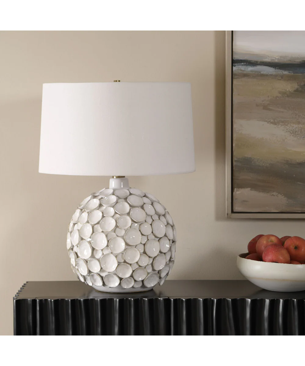 Hartley White Petal Table Lamp - Image 3