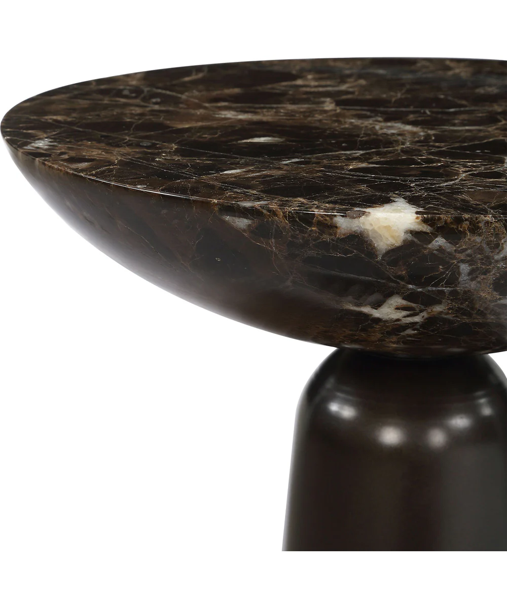 Hastings Brown Marble Accent Table - Image 4