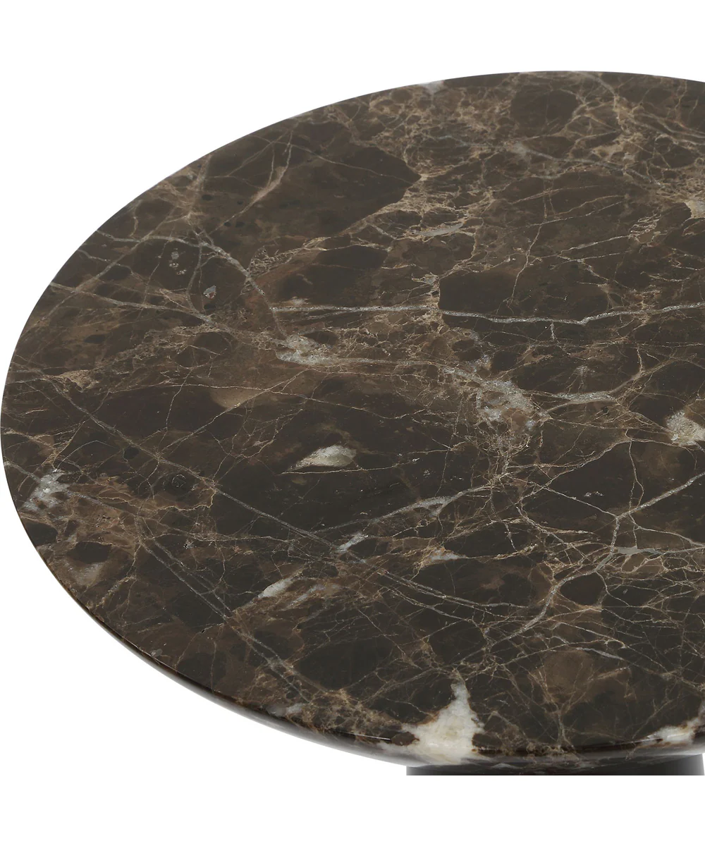 Hastings Brown Marble Accent Table - Image 5