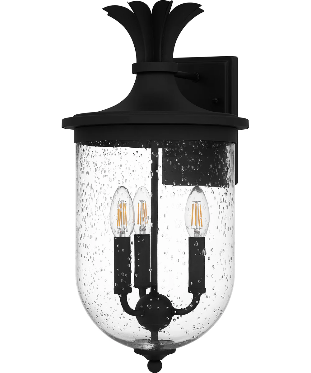 Havana Large 3-light Outdoor Wall Light Earth Black - Image 2