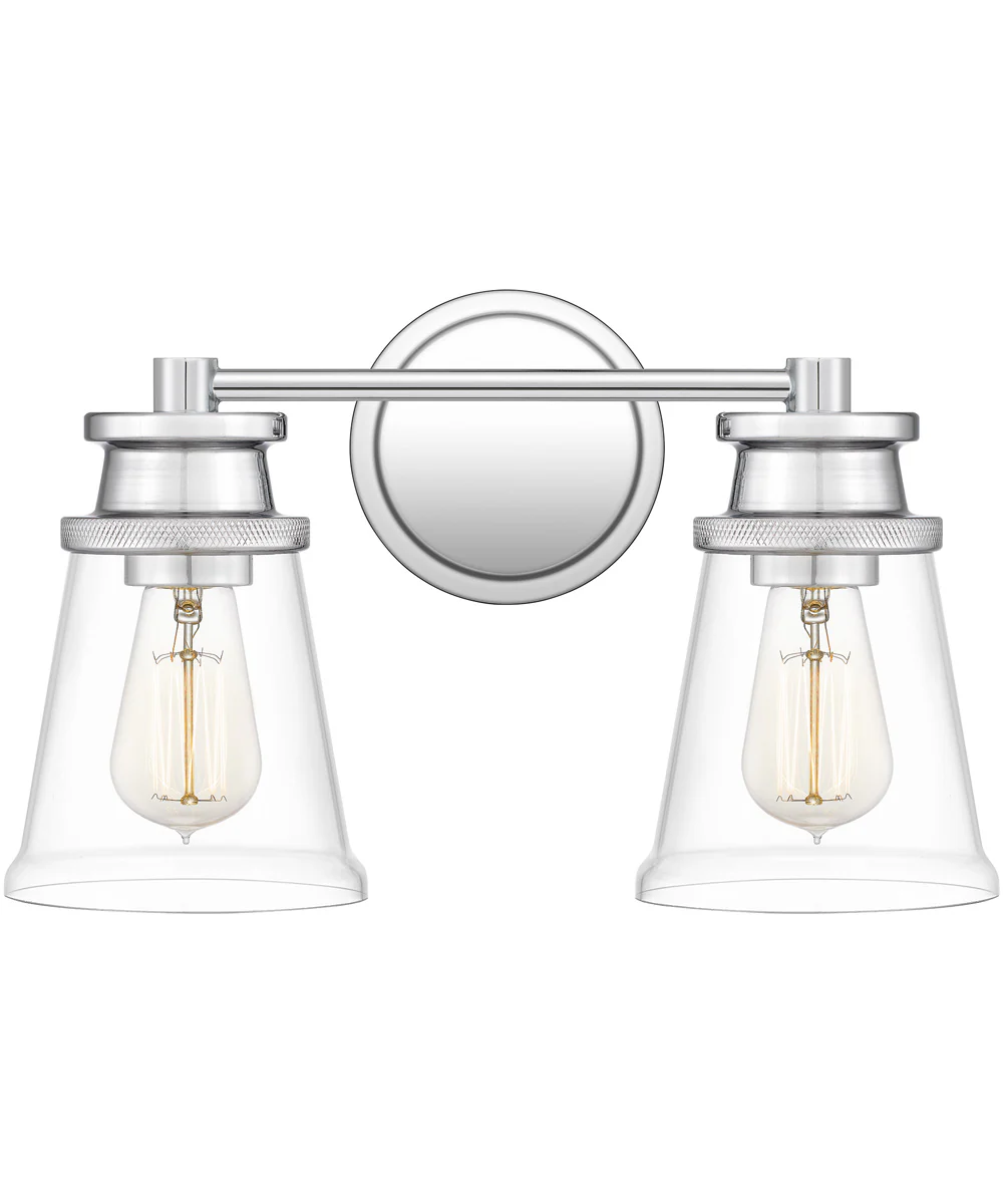 Haverfield Medium 2-light Bath Light Polished Chrome