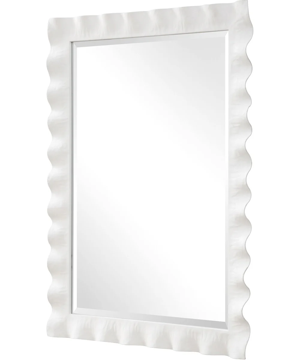 Haya White Scalloped Mirror - Image 4