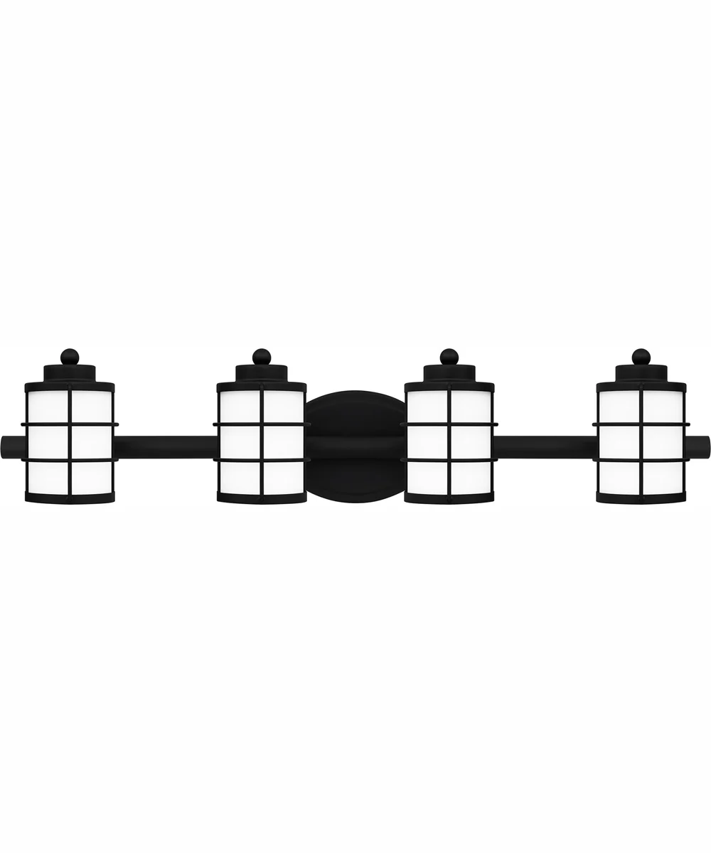 Hazlett Extra Large 4-light Bath Light Matte Black