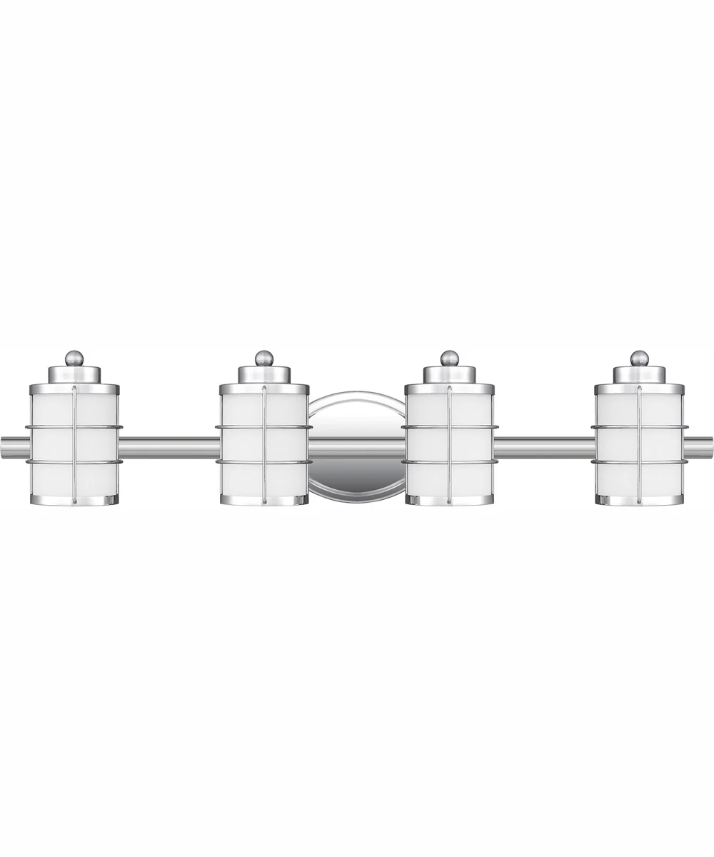 Hazlett Extra Large 4-light Bath Light Polished Chrome - Image 3