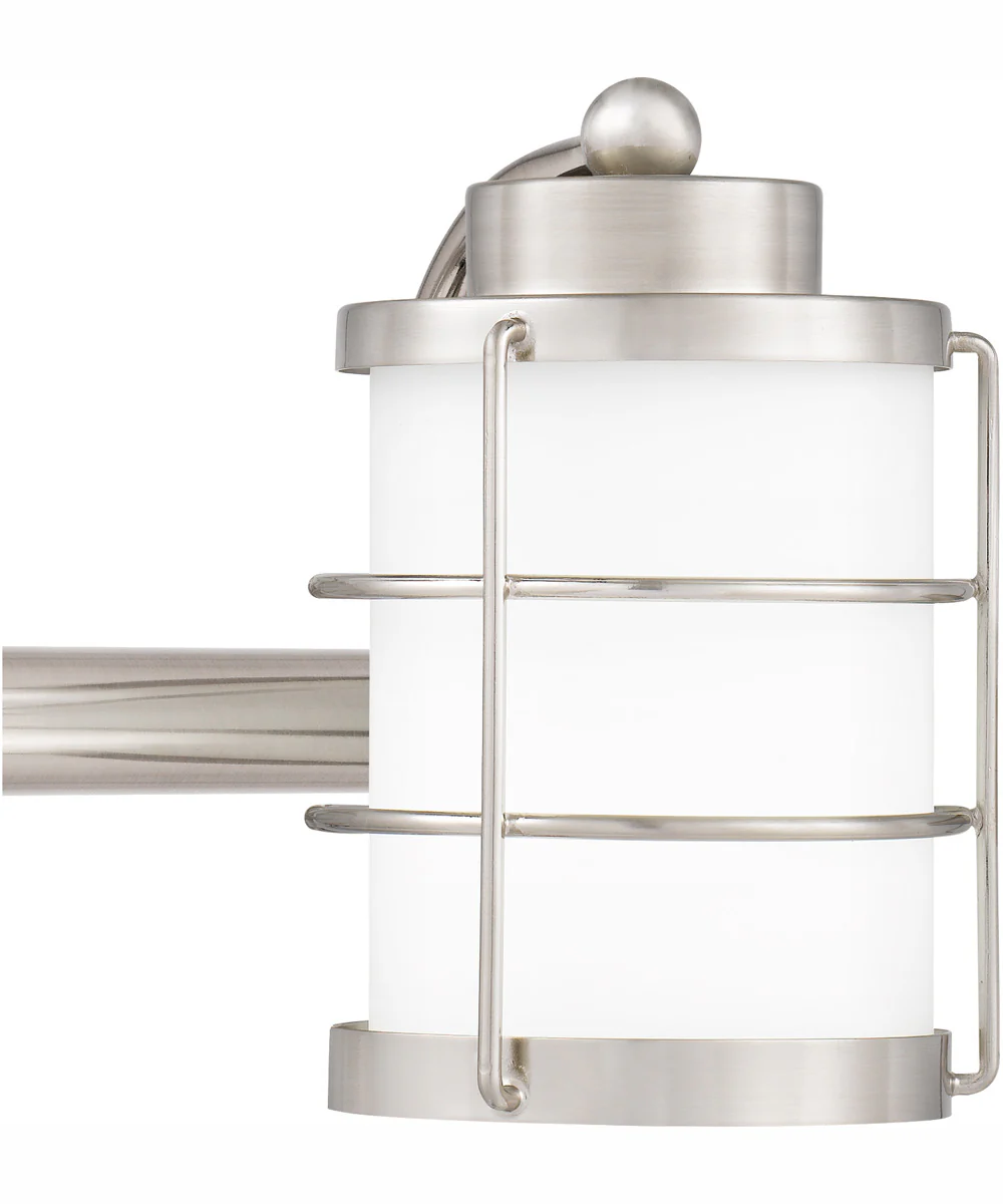 Hazlett Large 3-light Bath Light Brushed Nickel - Image 6