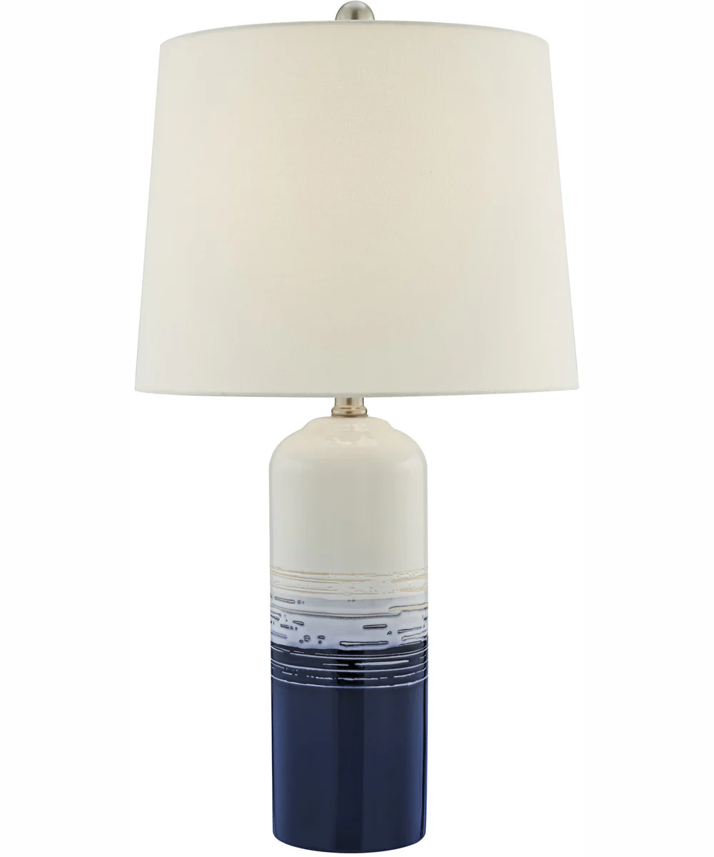 Heaton 1-Light 2 Pack-Table Lamp Ceramichrome/ White Linen Shade - Image 5