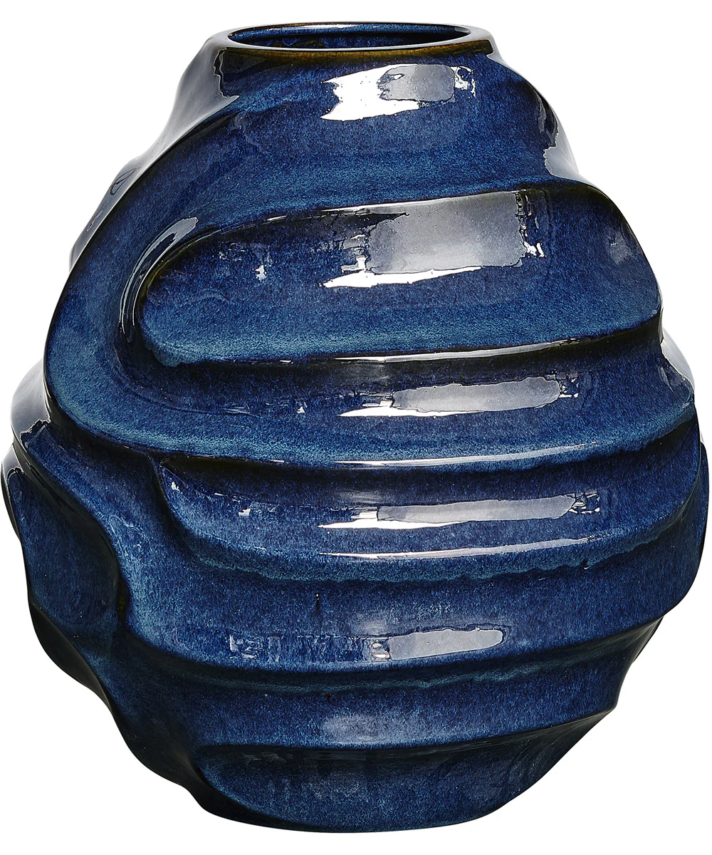 Helix Swirl Blue Outdoor Vase - Image 4