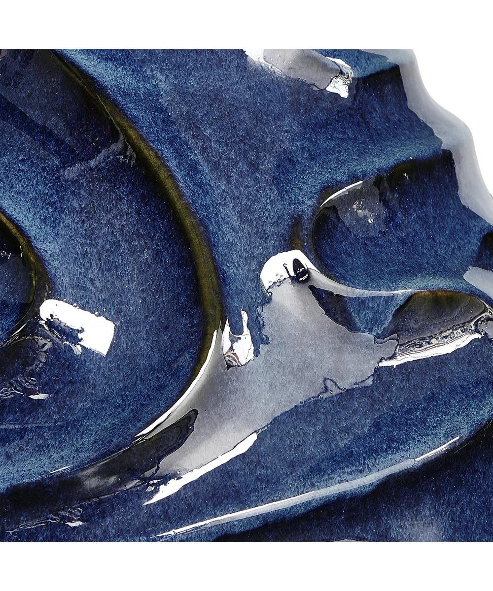 Helix Swirl Blue Outdoor Vase - Image 5