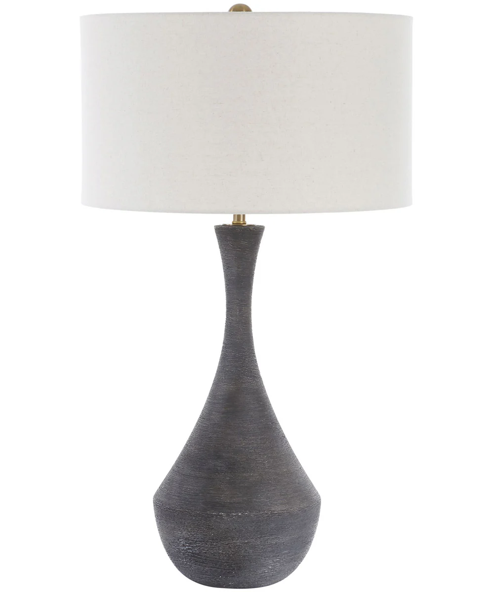 Helston Dark Charcoal Table Lamp - Image 4