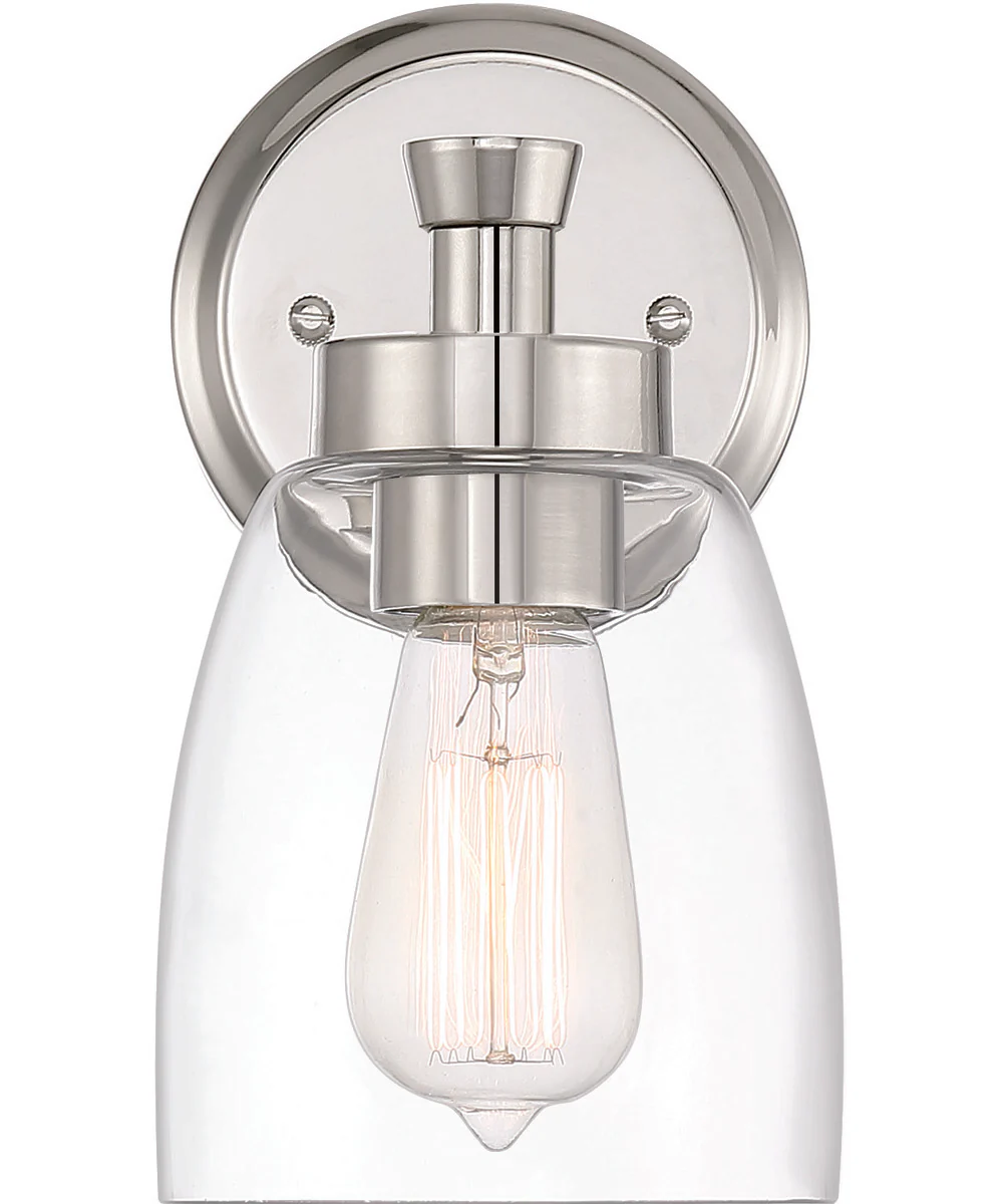 Henning 1-Light Wall Sconce Polished Nickel - Image 4