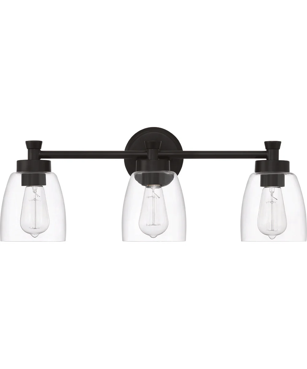 Henning 3-Light Vanity Flat Black - Image 3