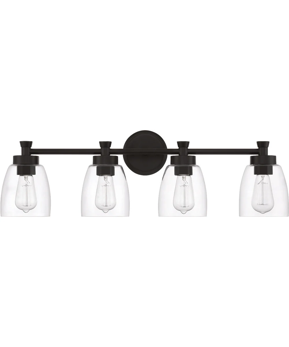 Henning 4-Light Vanity Flat Black - Image 3