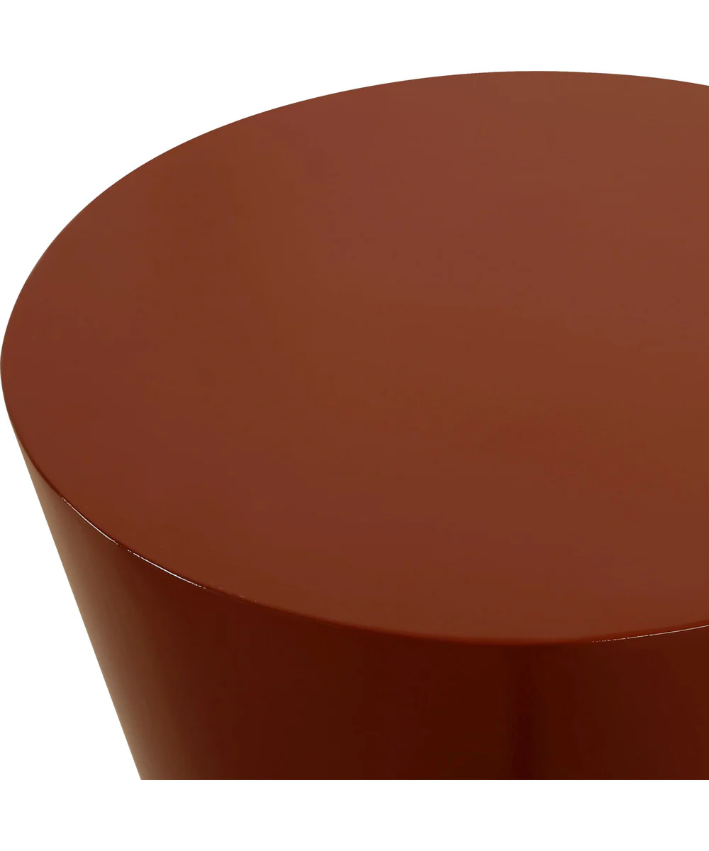 Hepler Gloss Terracotta Drink Table - Image 3
