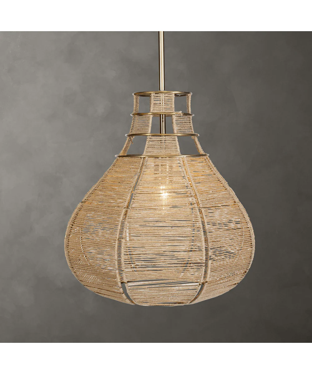 Hestia 1 Light Natural Rope Pendant - Image 2