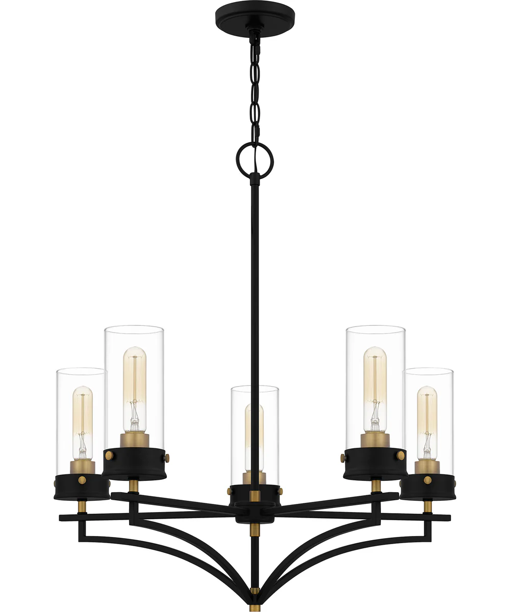 Hillside 5-light Chandelier Matte Black - Image 2