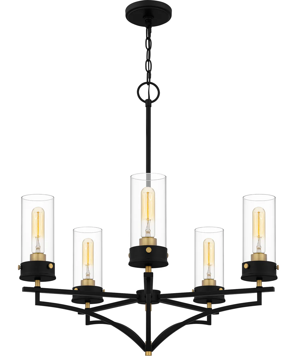Hillside 5-light Chandelier Matte Black - Image 3