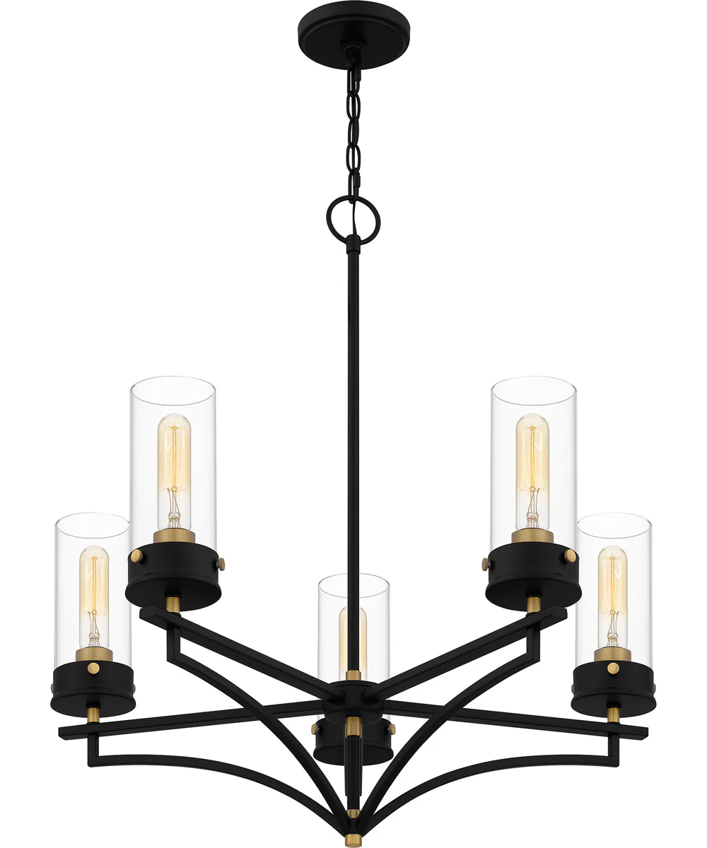 Hillside 5-light Chandelier Matte Black - Image 4