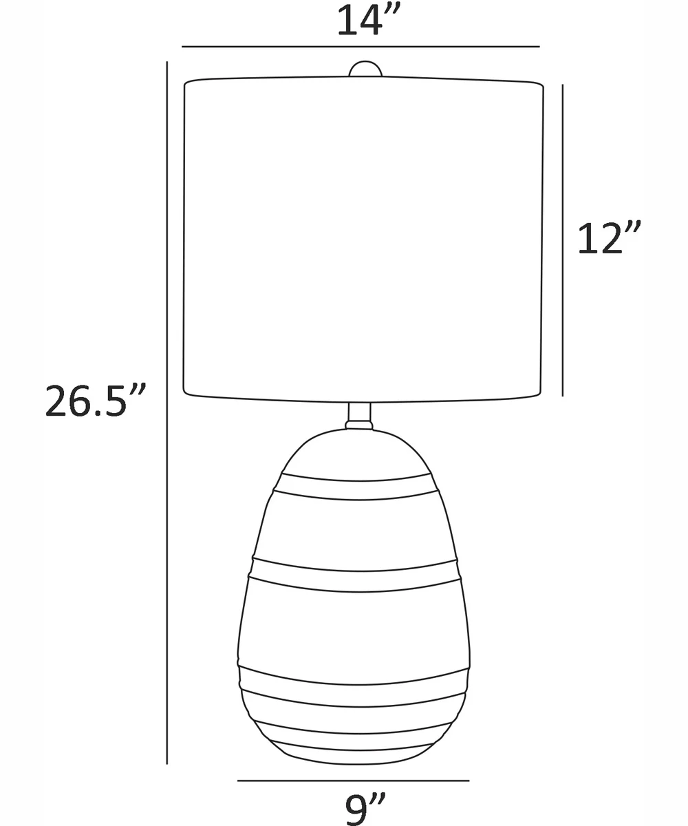Hinata 1-Light Table Lamp Aged Bronze Ceramichrome/ Burlap Fabric Shade - Image 4
