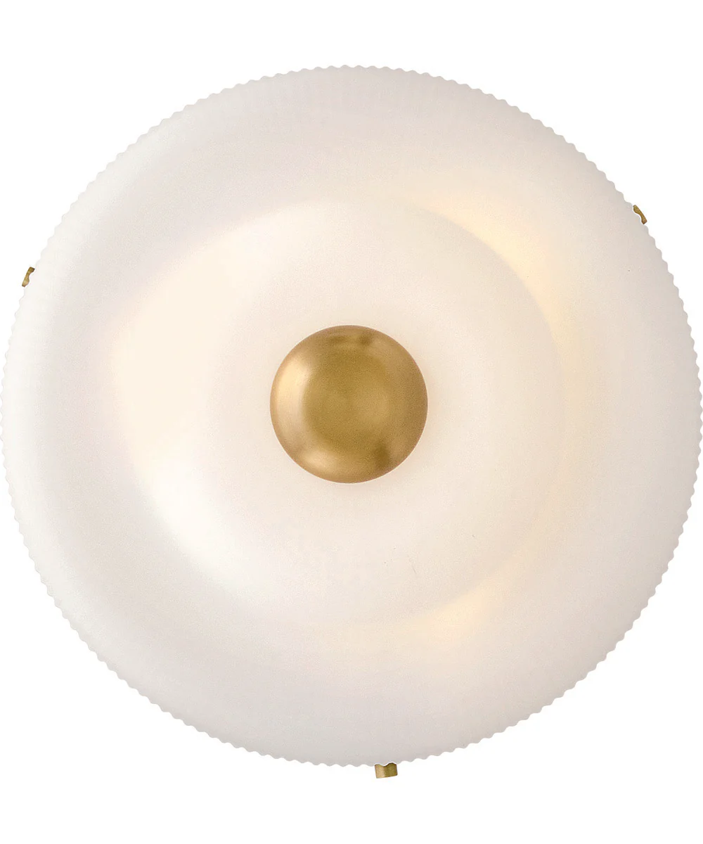 Adella 3-Light Small Semi-Flush Mount in Lacquered Brass - Image 4