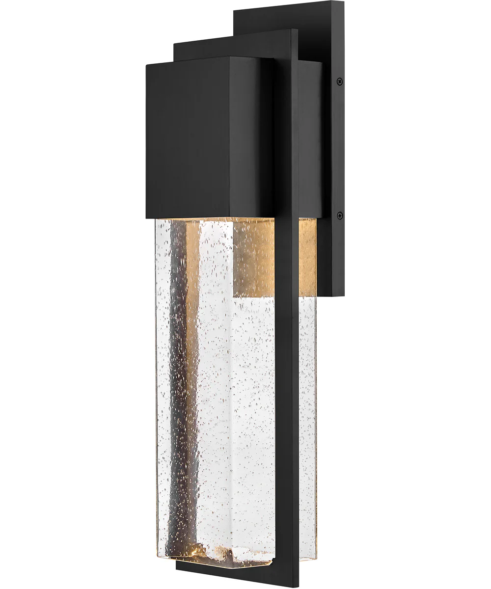 Alex 1-Light Large Wall Mount Lantern in Black