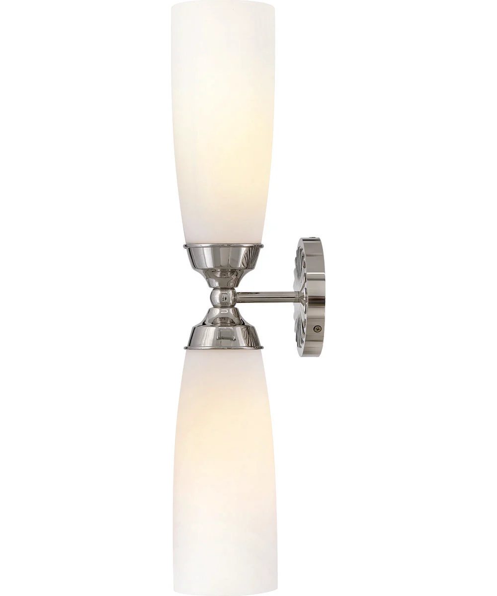 Alexis 2-Light Large Two Light Sconce in Polished Nickel - Image 5