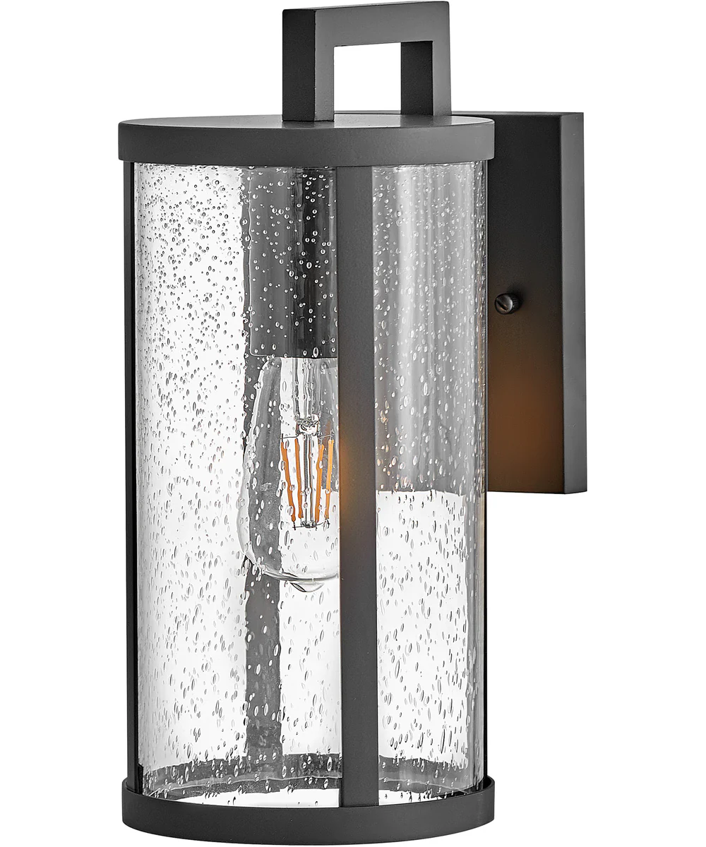 Alfie 1-Light Small Wall Mount Lantern in Black - Image 3