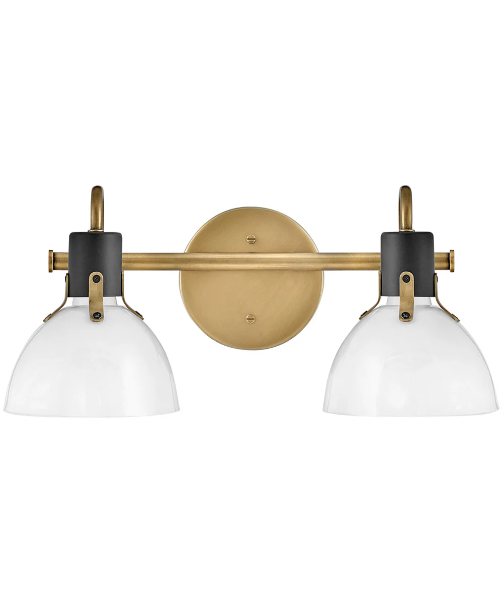 Argo 2-Light Two Light Vanity in Heritage Brass