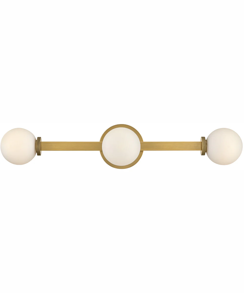 Audrey 3-Light Three Light Vanity in Heritage Brass - Image 2