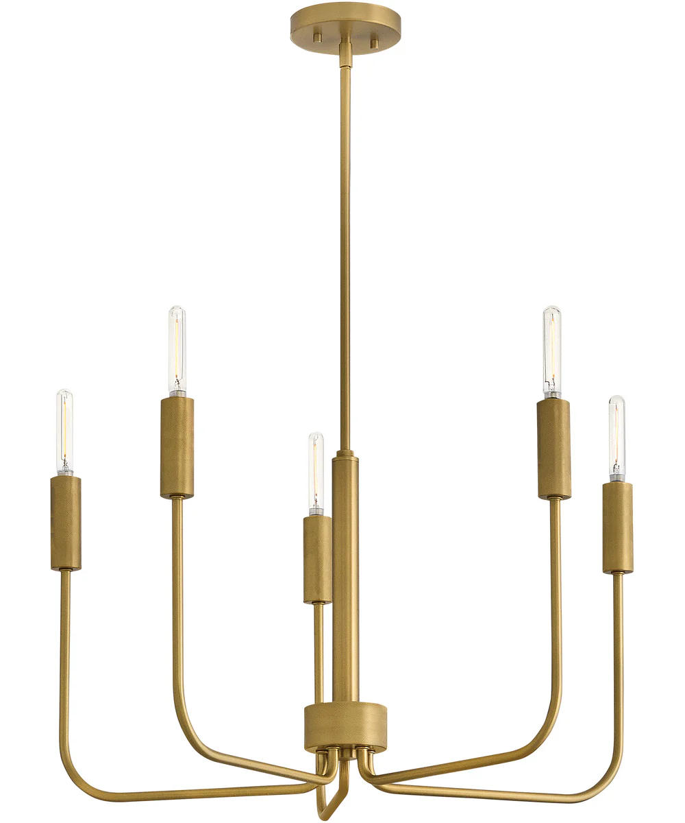 Austen 5-Light Medium Single Tier in Lacquered Brass - Image 3