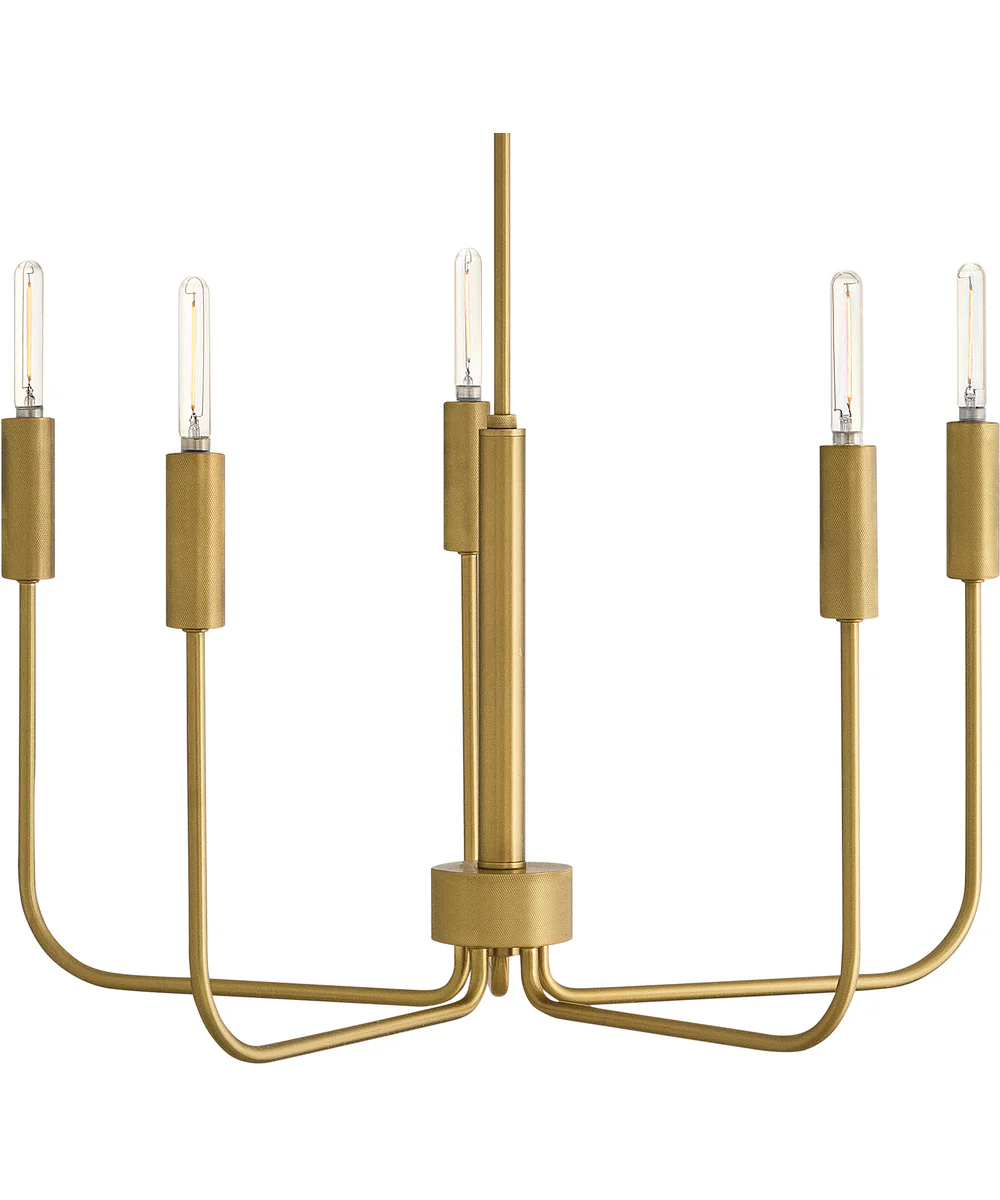 Austen 5-Light Medium Single Tier in Lacquered Brass - Image 5