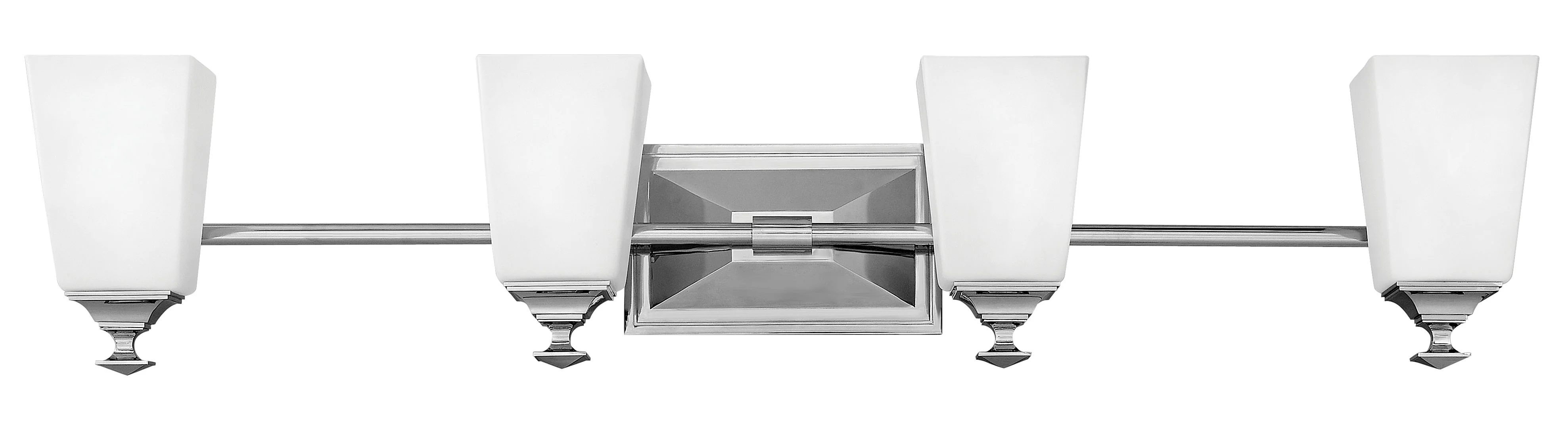 34"W Baldwin 4-Light Bath Four Light in Polished Nickel