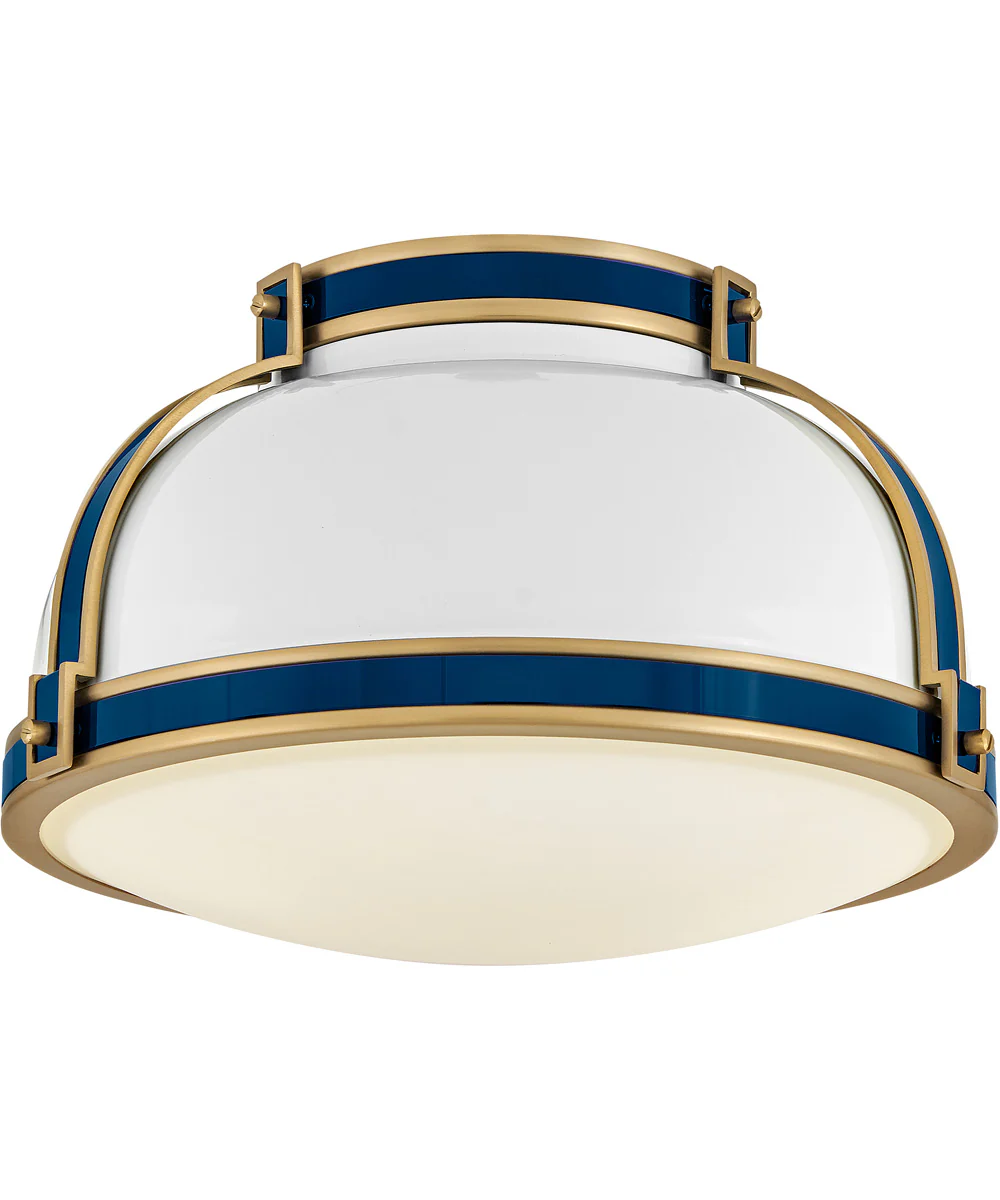 Barton 2-Light Medium Flush Mount in Gloss White