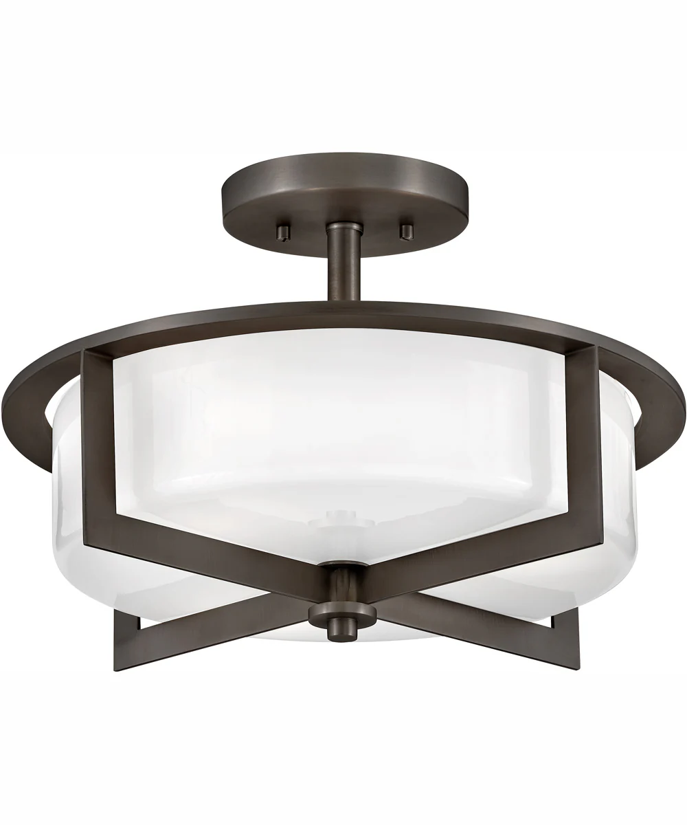 Baxley 3-Light Medium Semi-Flush Mount in Black Oxide