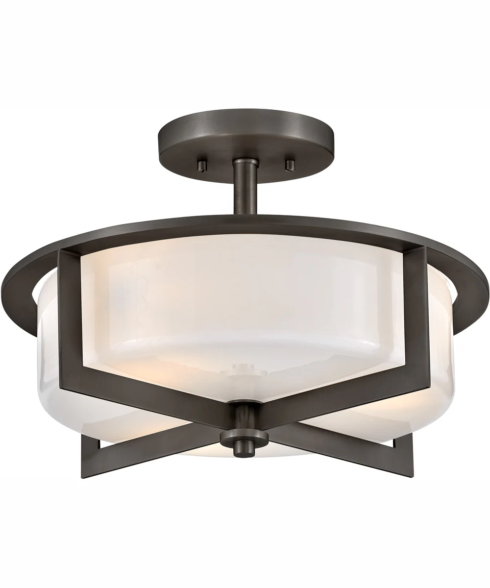 Baxley 3-Light Medium Semi-Flush Mount in Black Oxide - Image 2