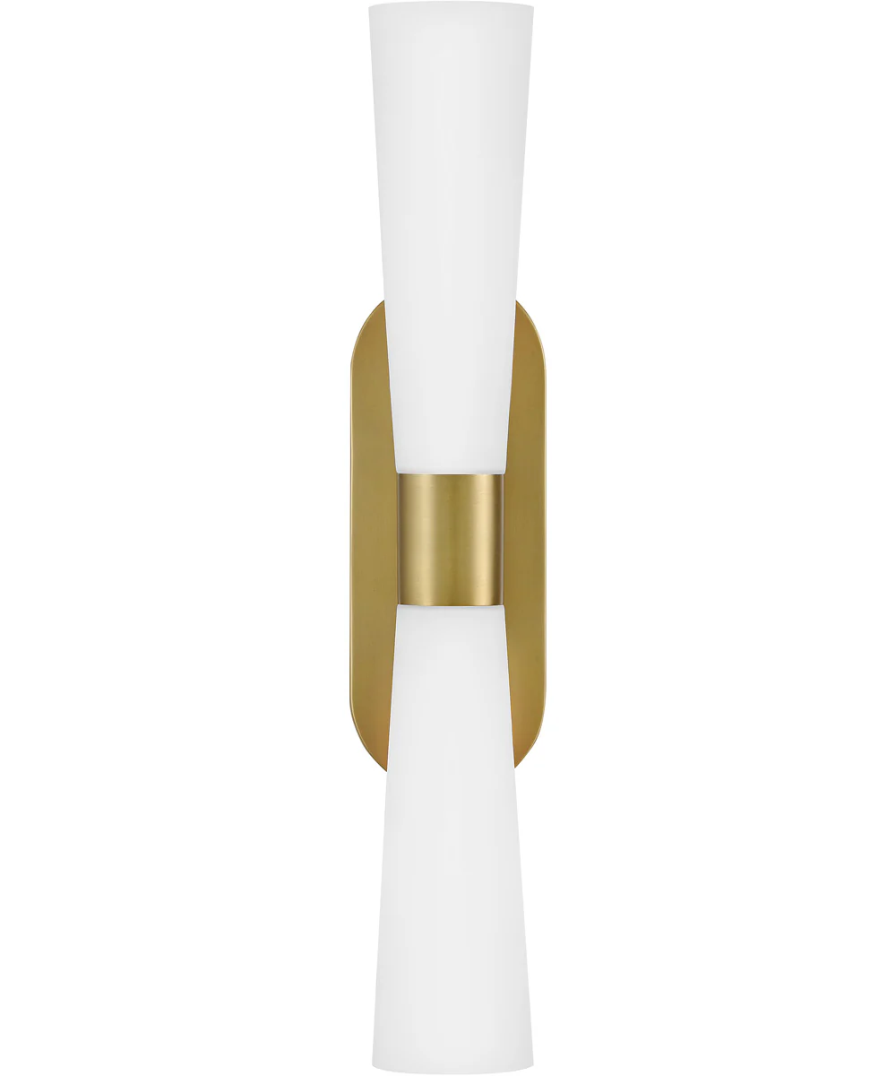 Beau 2-Light Large Two Light Sconce in Lacquered Brass - Image 2