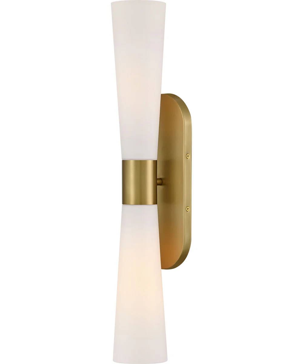 Beau 2-Light Large Two Light Sconce in Lacquered Brass - Image 3