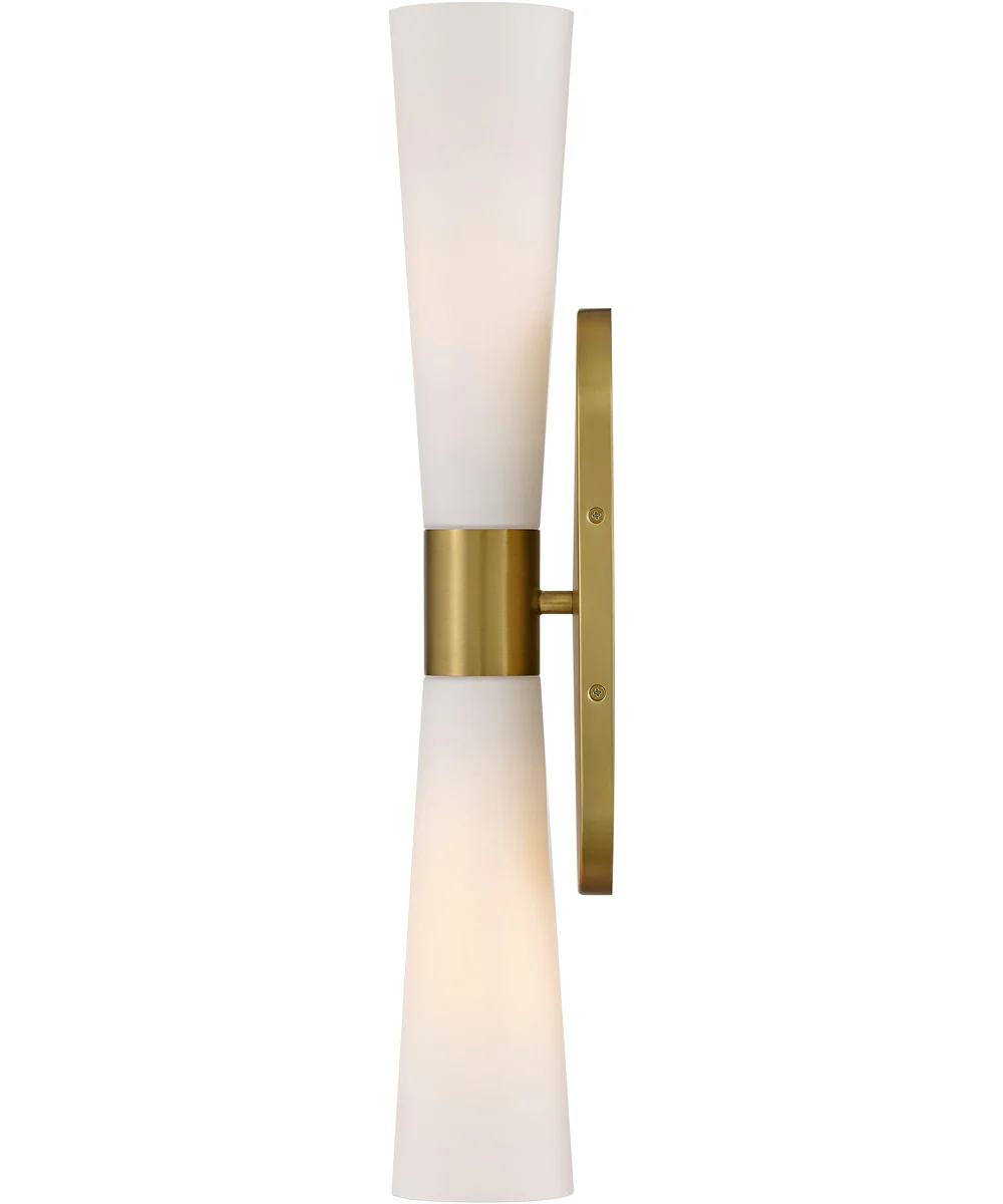 Beau 2-Light Large Two Light Sconce in Lacquered Brass - Image 4