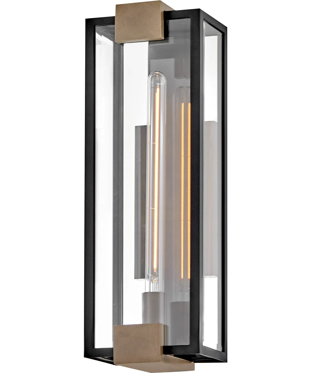 Bergen 1-Light Medium Wall Mount Lantern in Black - Image 3