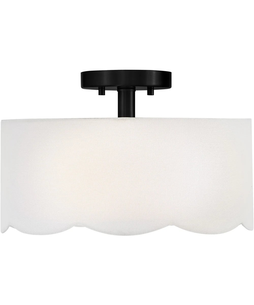 Bliss 2-Light Medium Semi-Flush Mount in Black - Image 3