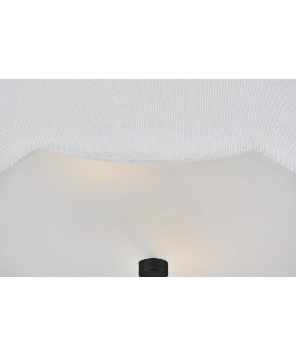 Bliss 2-Light Medium Semi-Flush Mount in Black - Image 5