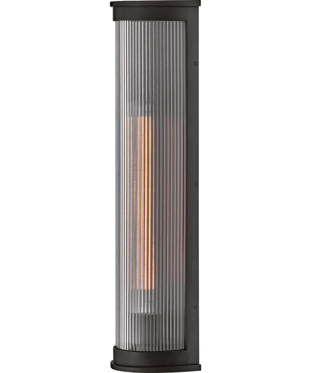 Bluffton 1-Light Large Wall Mount Lantern in Black