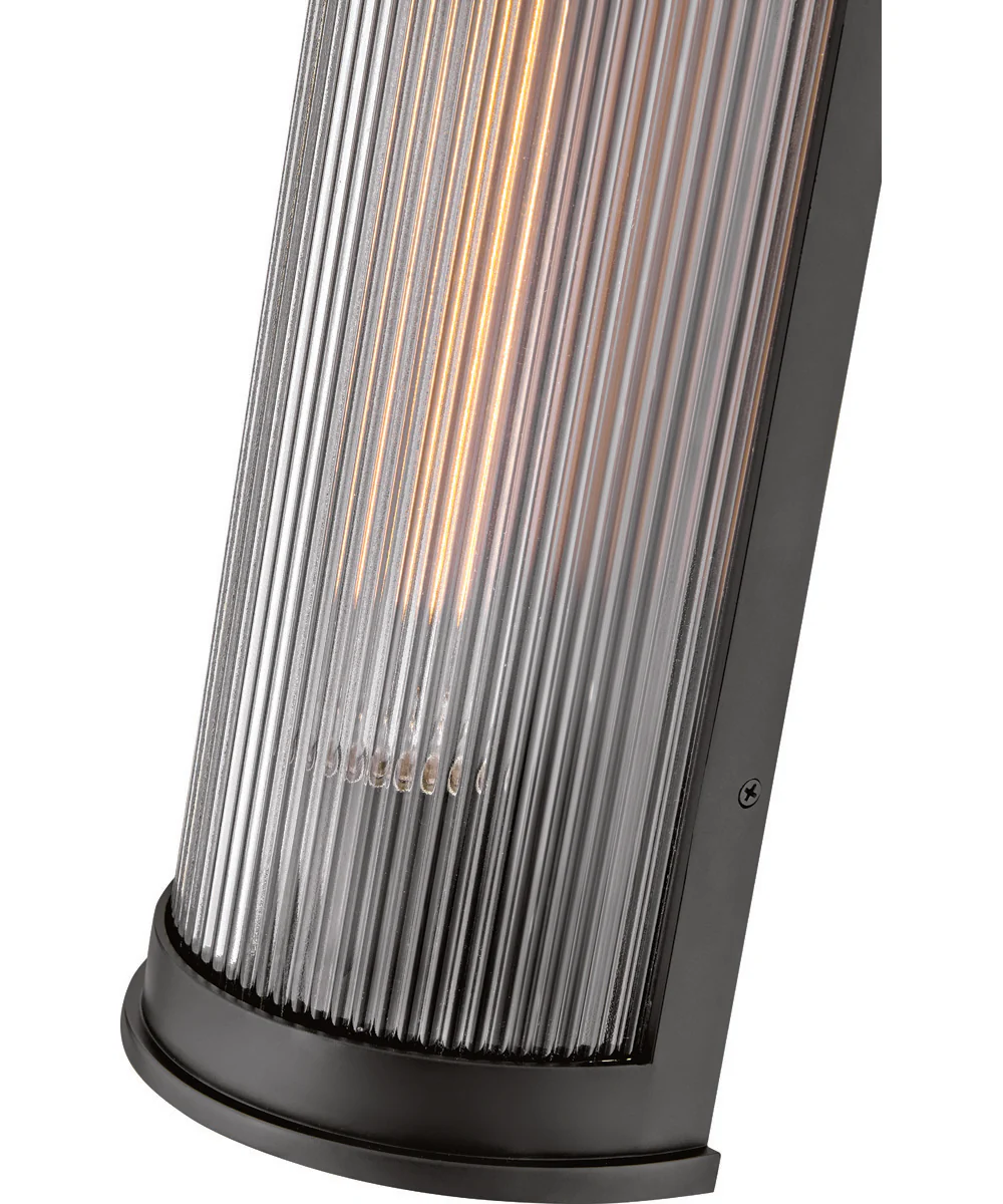 Bluffton 1-Light Large Wall Mount Lantern in Black - Image 6