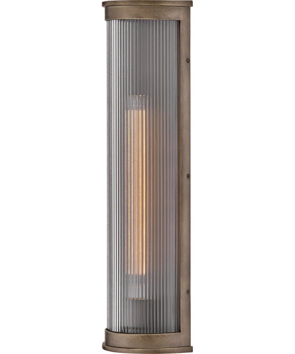 Bluffton 1-Light Large Wall Mount Lantern in Burnished Bronze